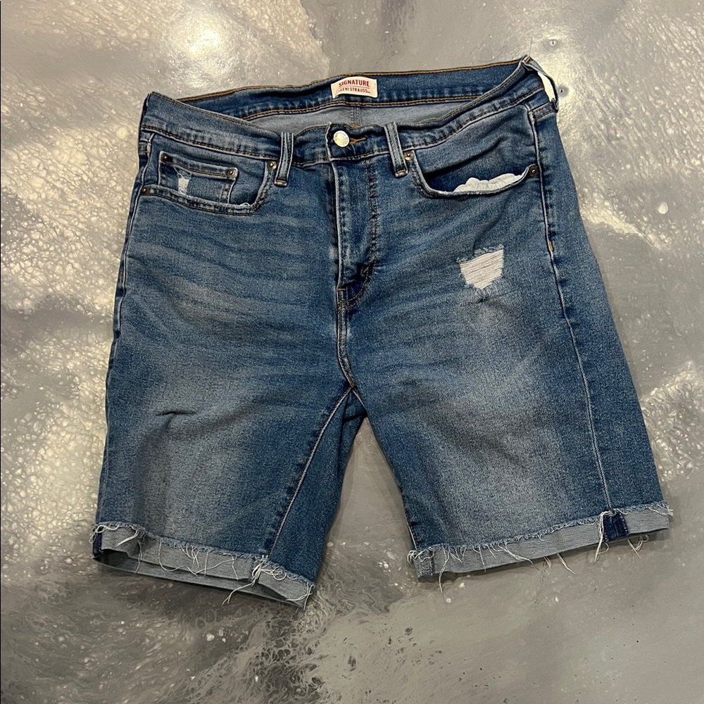 Signature by Levi Strauss Blue Denim Shorts